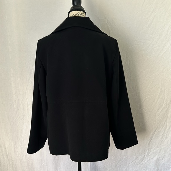 JM Collection Women’s Black Peacoat Size Large - Picture 5 of 10